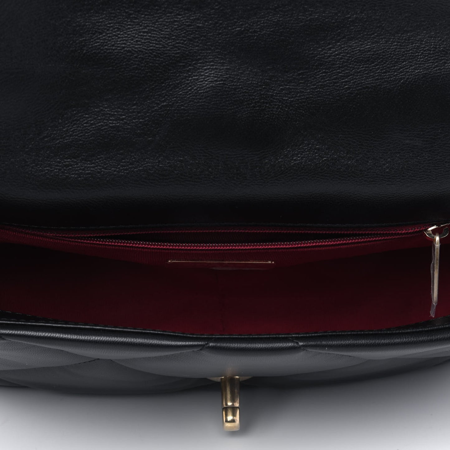 Goatskin Quilted Medium Chanel 19 Flap Black