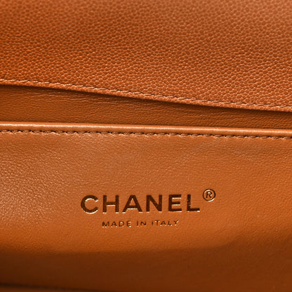 Chanel Caviar Chevron Quilted Medium Boy Flap Brown 6 of 11
