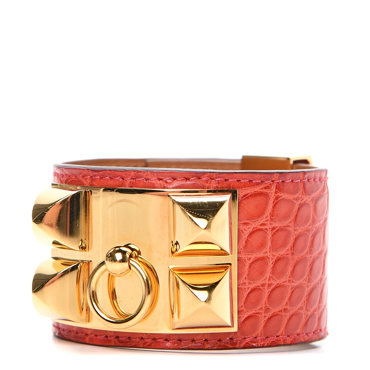 Shiny Alligator Collier De Chien CDC Bracelet S Geranium