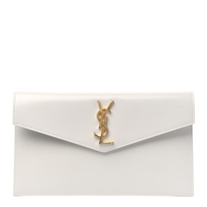 Saint Laurent Smooth Shiny Calfskin Uptown Pouch Crema Soft 1 of 9