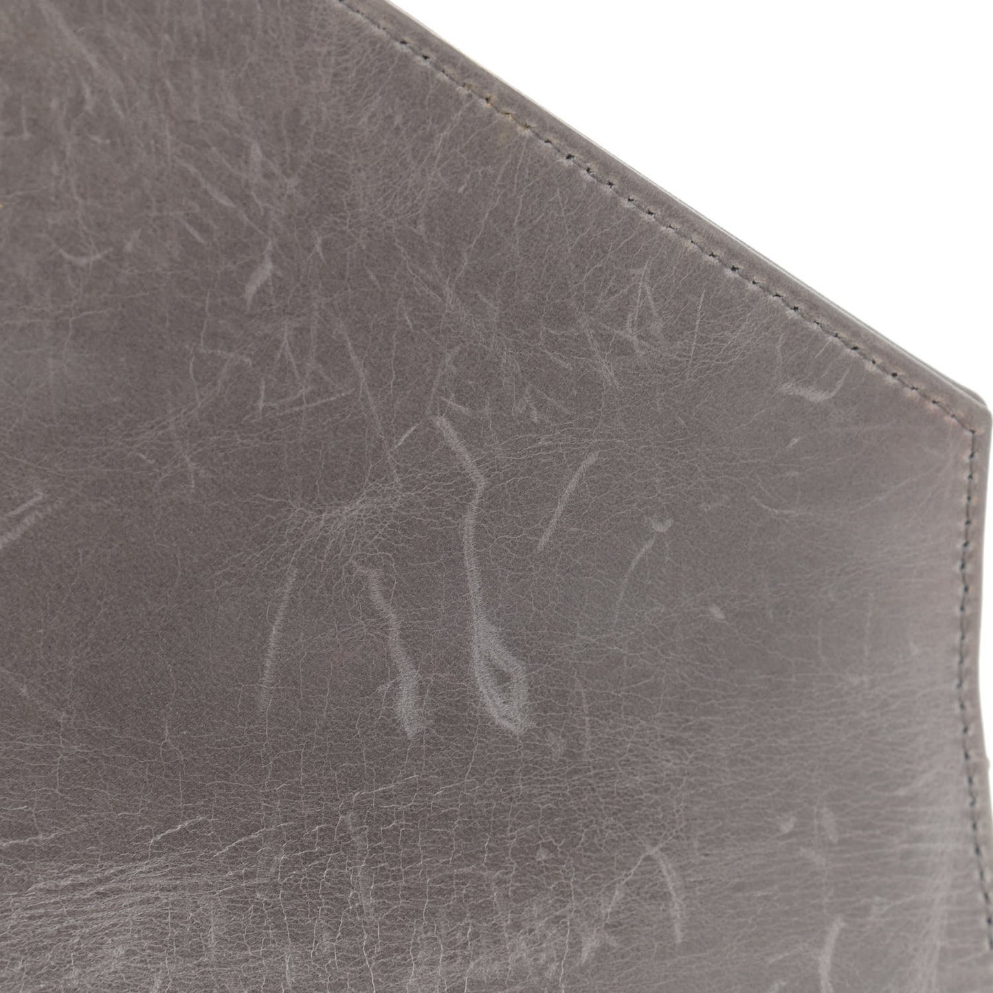 Waxed Calfskin Matelasse Chevron Medium Monogram College Bag Fog Gray