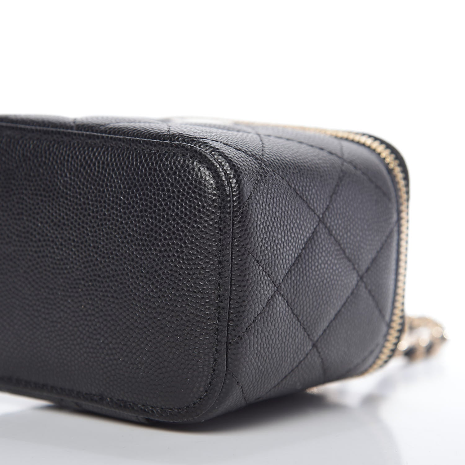 Chanel Caviar Quilted Mini Vanity Case With Chain Black 7 of 11