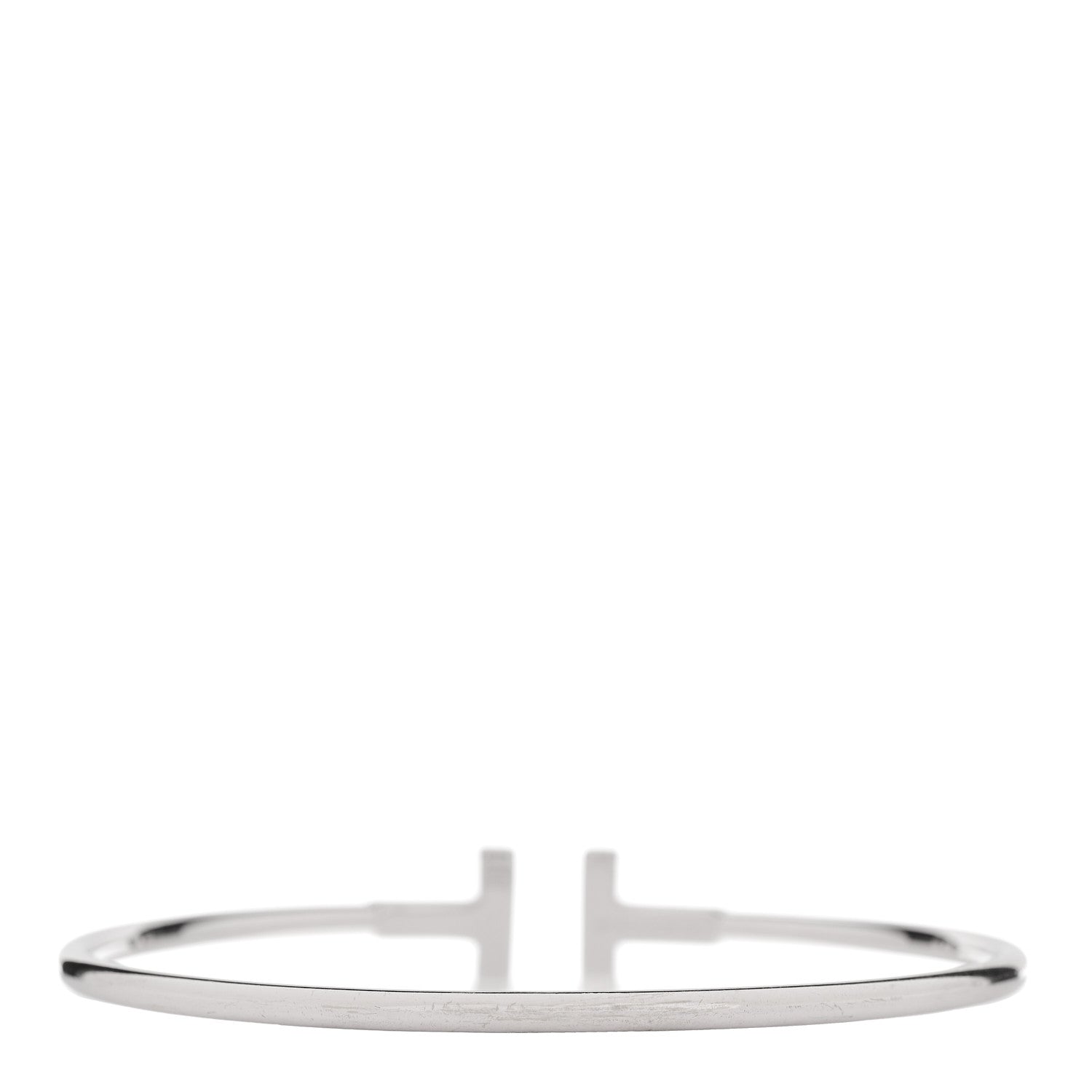 Tiffany 18K White Gold Ruby T Wire Bracelet 3 of 5