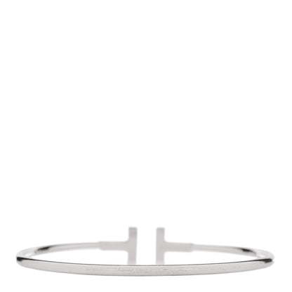 Tiffany 18K White Gold Ruby T Wire Bracelet 3 of 5