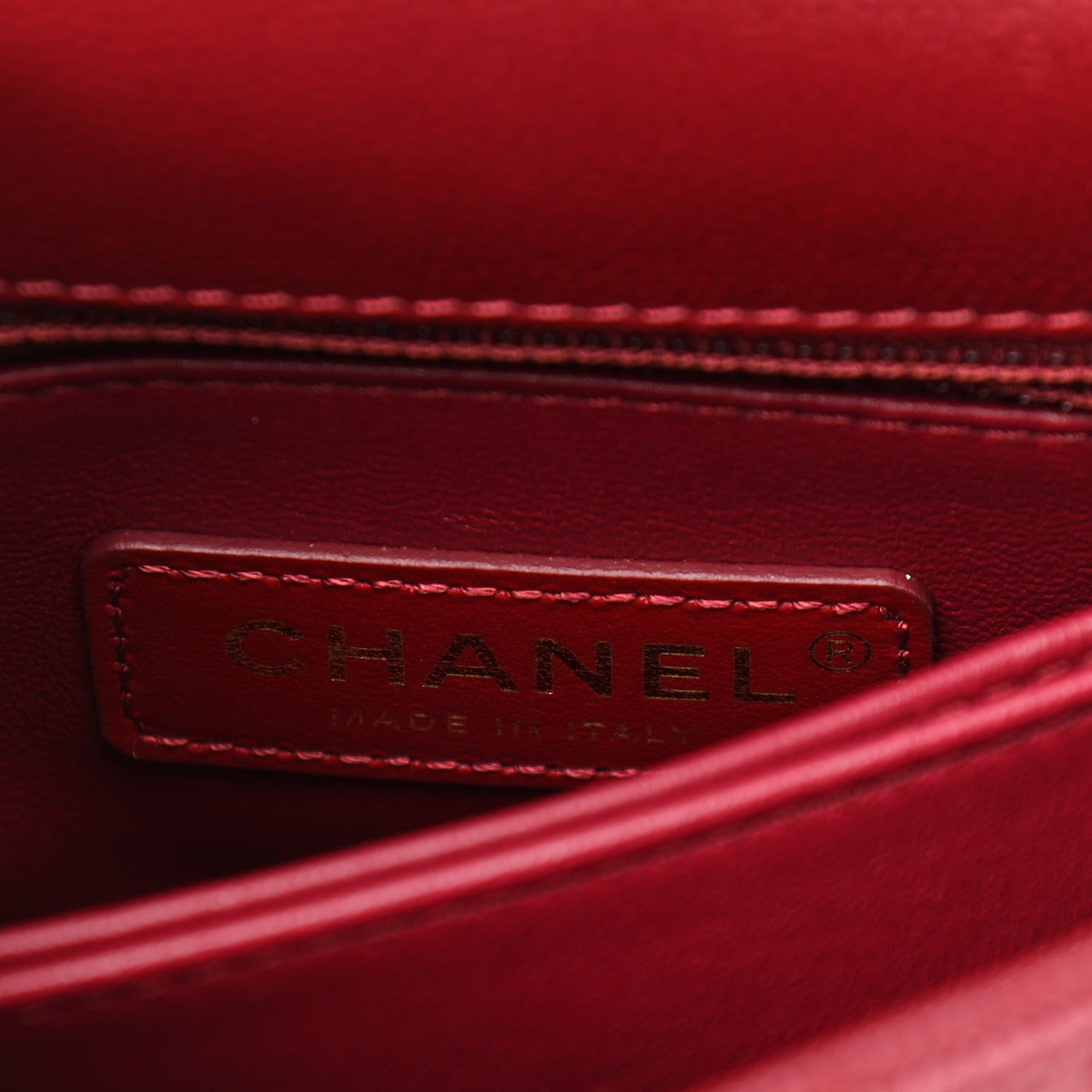 Chanel Caviar Quilted Lizard Embossed Extra Mini Coco Handle Flap Burgundy 5 of 9