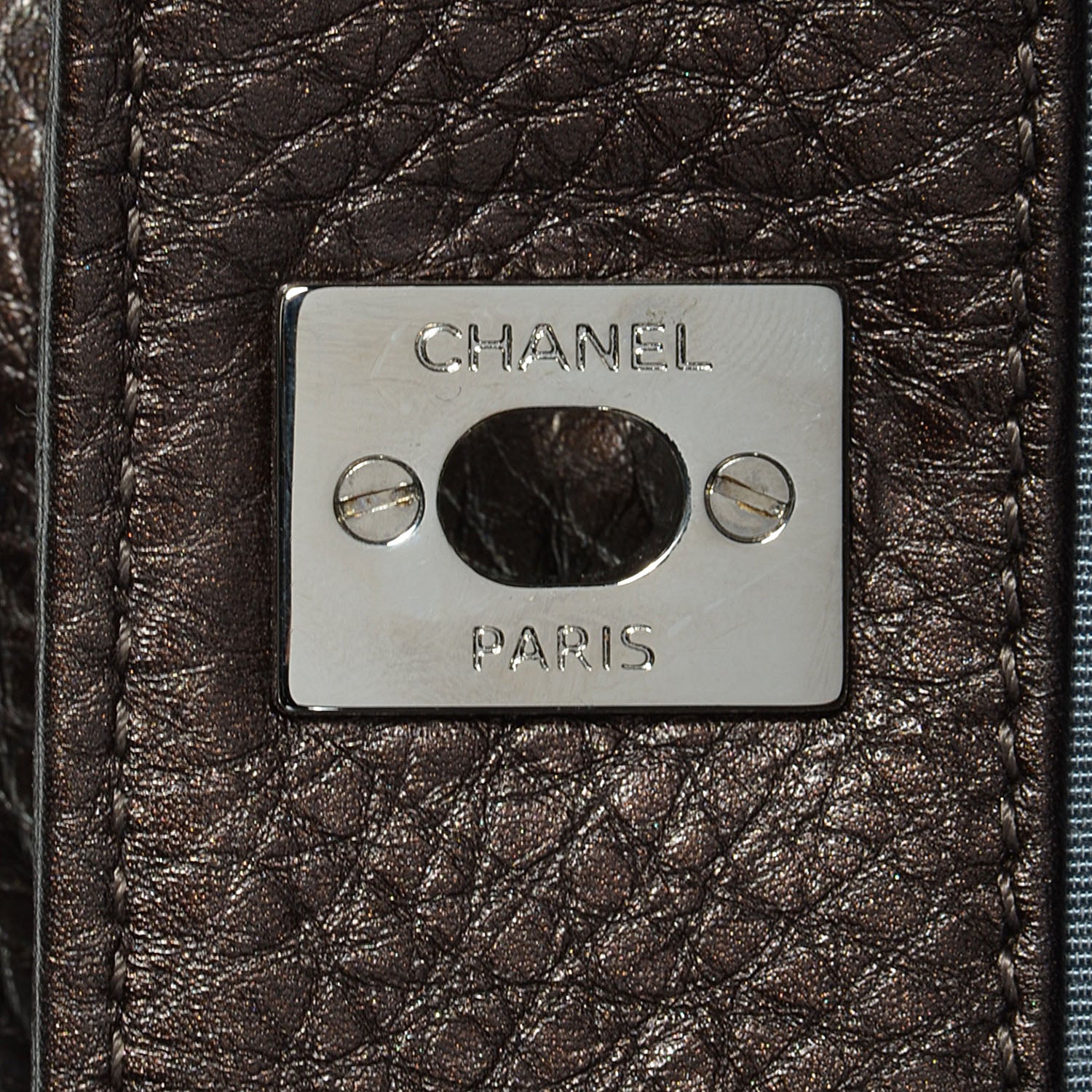 Chanel Metallic Deerskin Cerf Executive Shopper Tote Brown 6 of 8