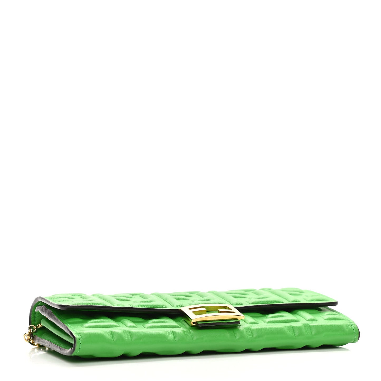 Nappa Matisse FF Embossed Continental Wallet On Chain Tomatillo