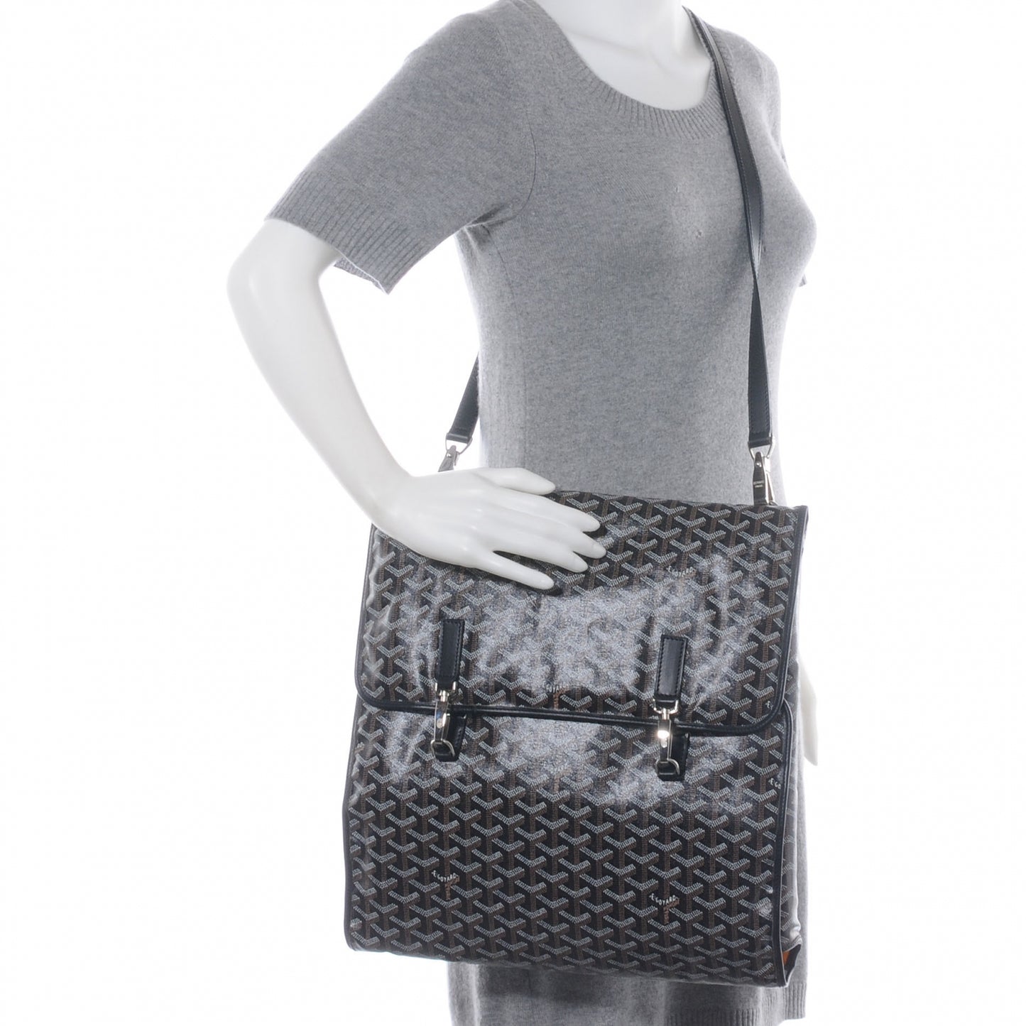 Goyardine Diaper Bag Changing Pad Black