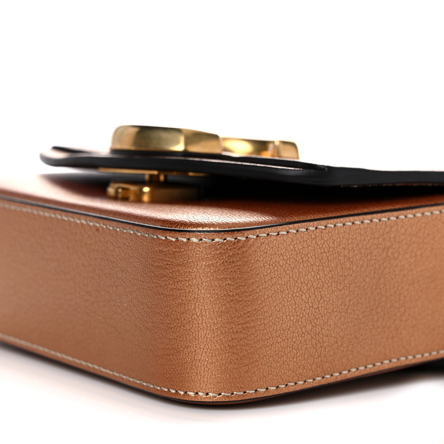 Chloe Shiny Calfskin Mini C Double Carry Rose Gold 9 of 13