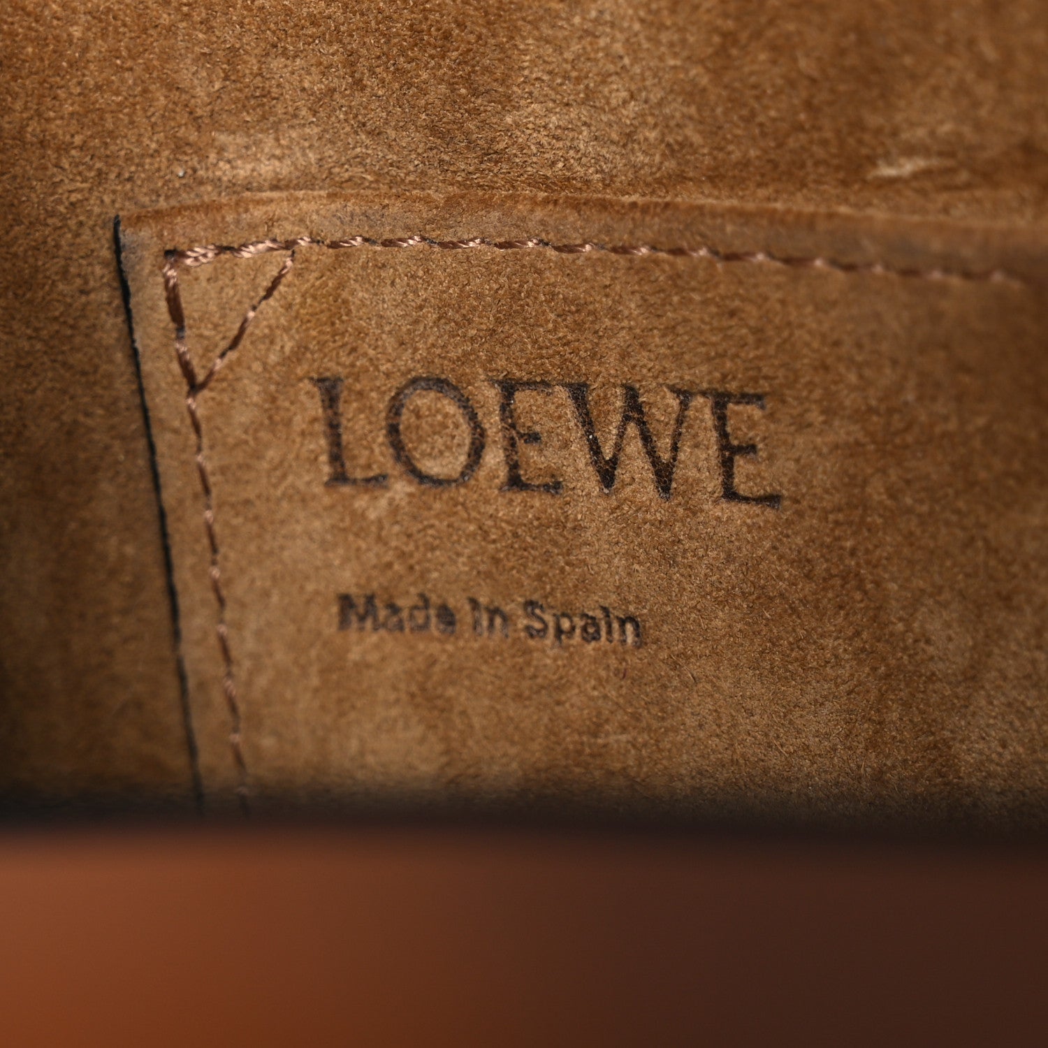 Loewe Calfskin Marine Stripe Small Gate Crossbody Bag Tan 7 of 17