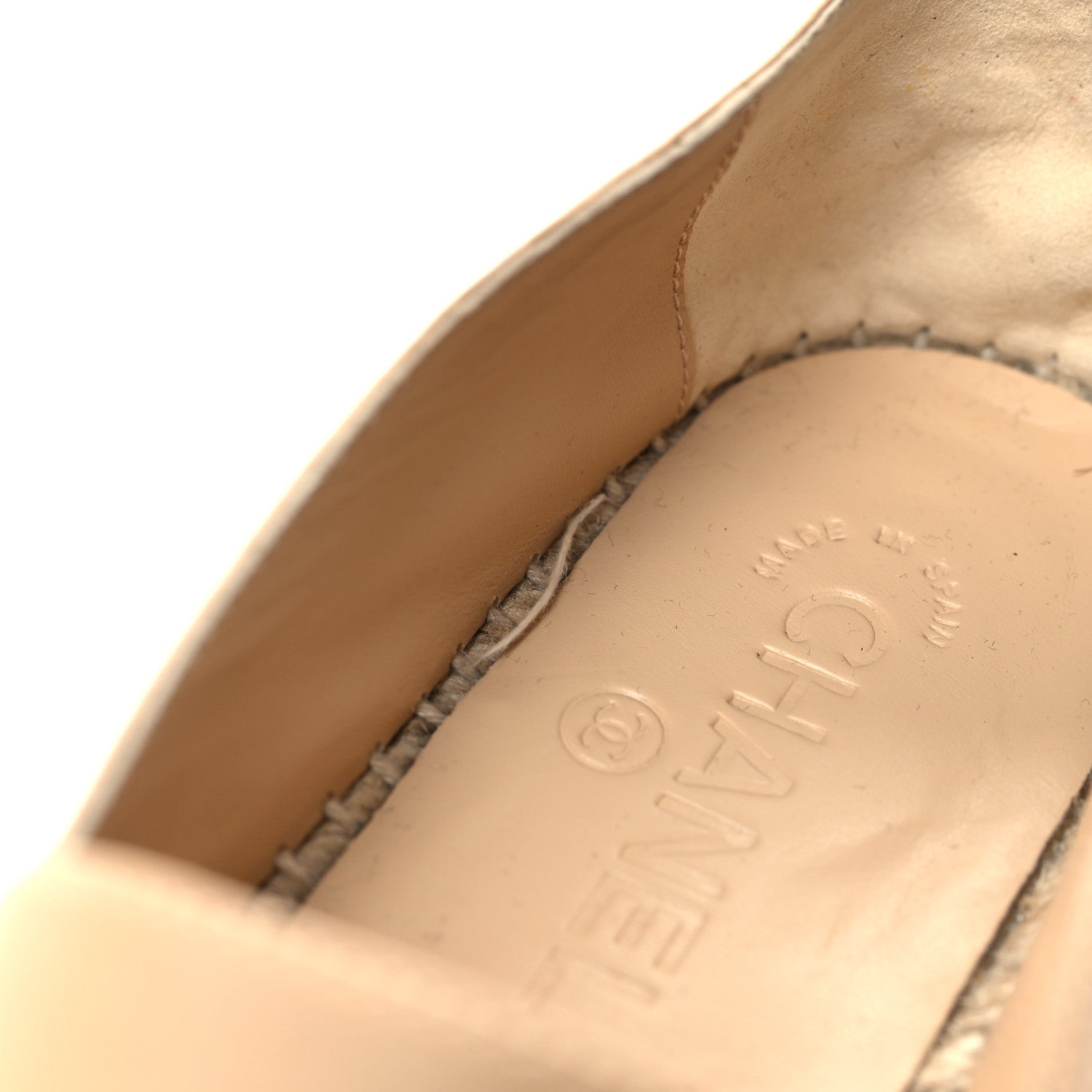 Chanel Lambskin CC Espadrilles 40 Beige Black 11 of 11