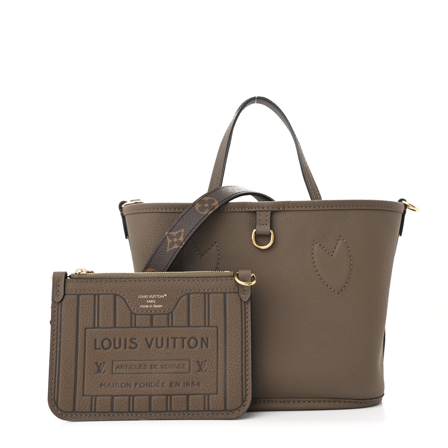 Louis Vuitton Monogram Neverfull Inside Out Bandouliere BB Dark Fango 5 of 20