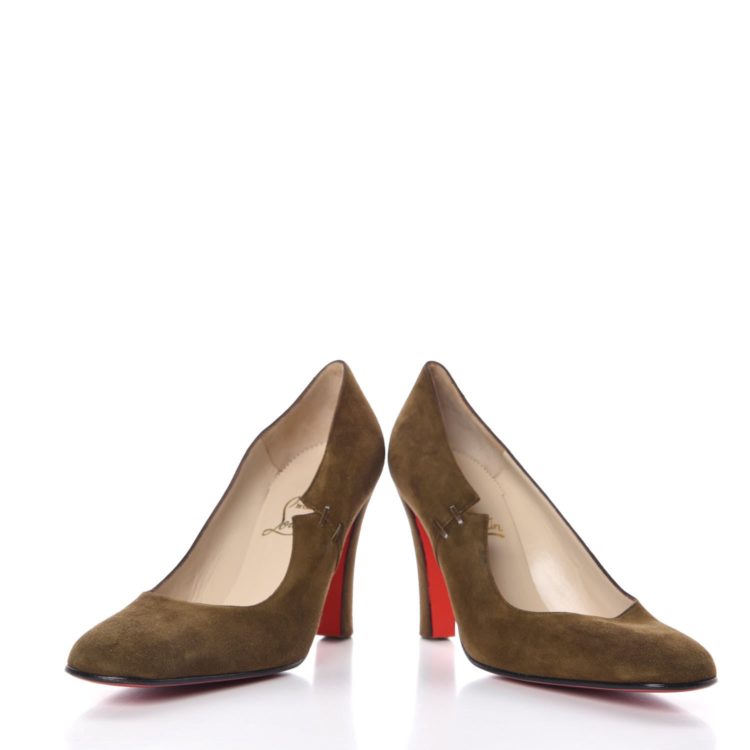 Christian Louboutin Suede Pumps 38 Green 6 of 12