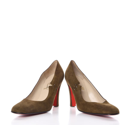 Christian Louboutin Suede Pumps 38 Green 6 of 12