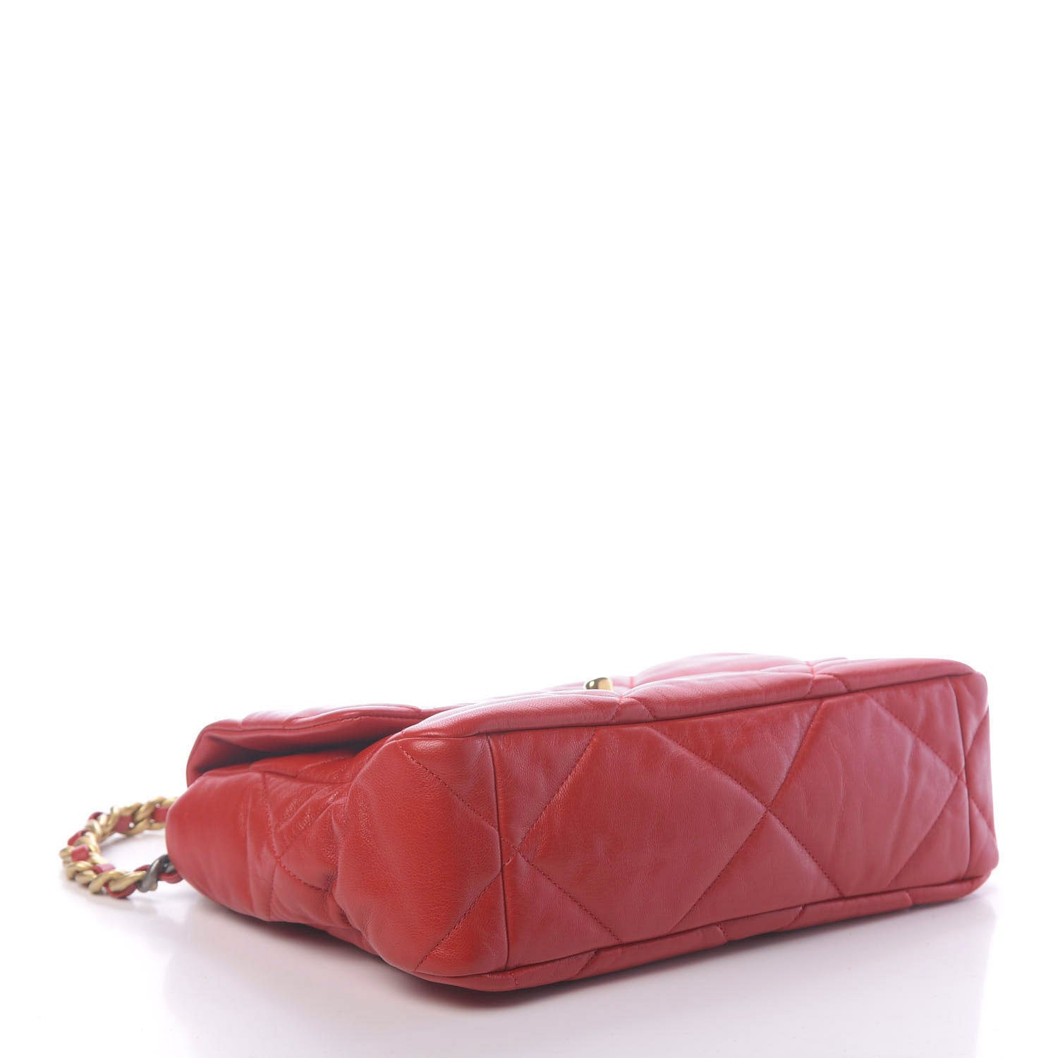 Chanel Goatskin Quilted Large Chanel 19 Flap Red 4 of 11