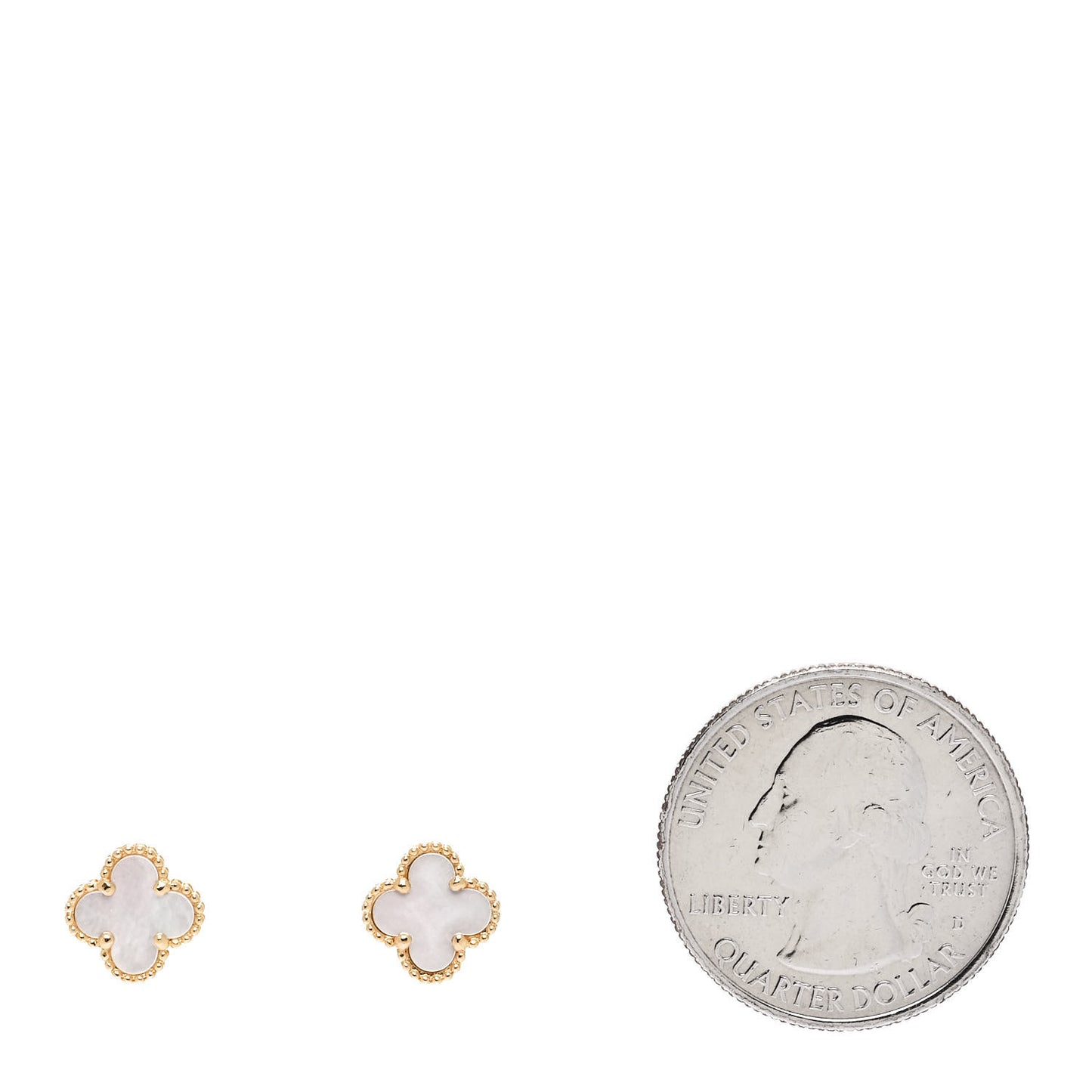 18K Yellow Gold Mother of Pearl Sweet Alhambra Earrings