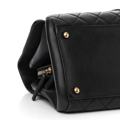 Chanel Shiny Sheepskin Quilted Large Trapezio Flap Black 5 of 16