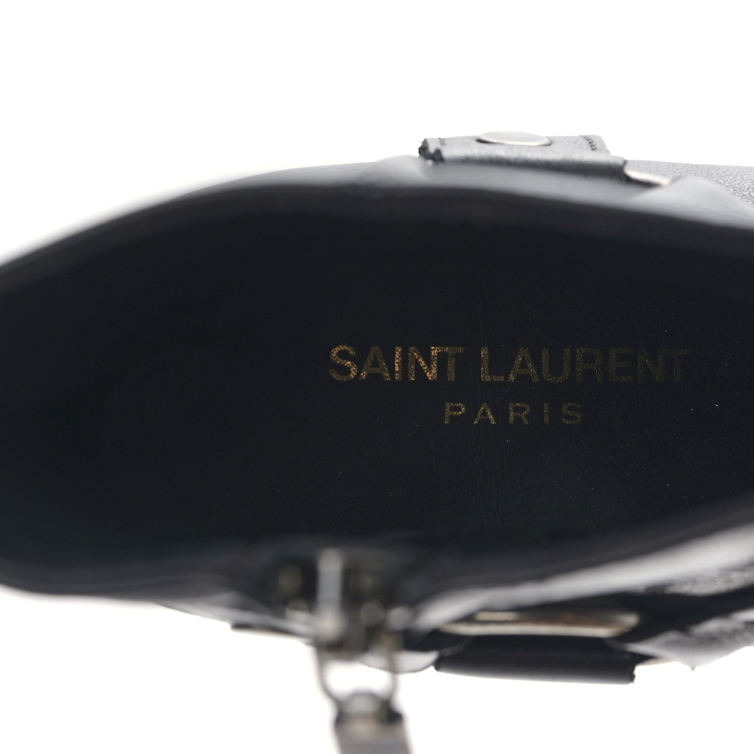 Saint Laurent Calfskin West Harness Boots 36 Black 8 of 8