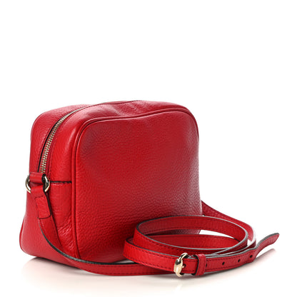 Gucci Pebbled Calfskin Small Soho Disco Bag Tabasco Red 3 of 24