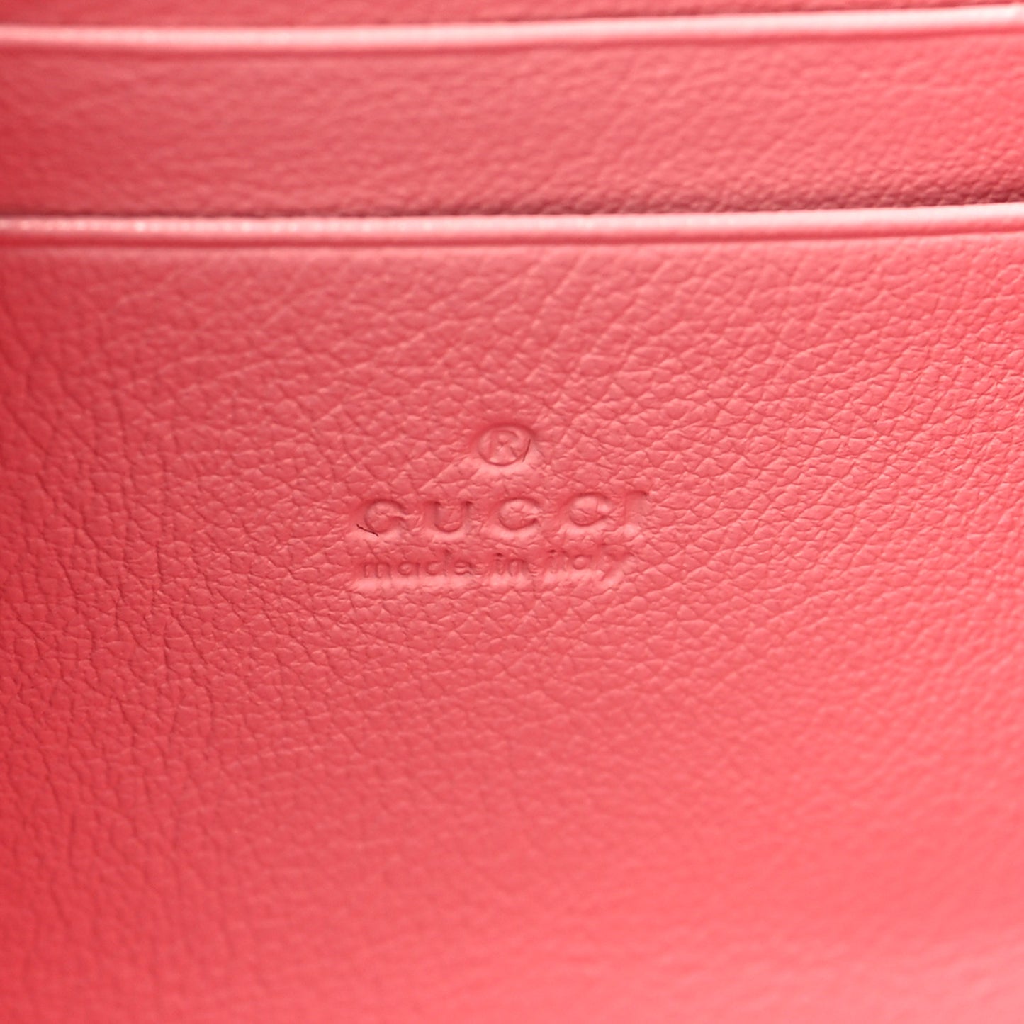 Azalea Calfskin Enamel Matelasse Diagonal Torchon GG Marmont Chain Wallet New Cherry Red Wild Rose