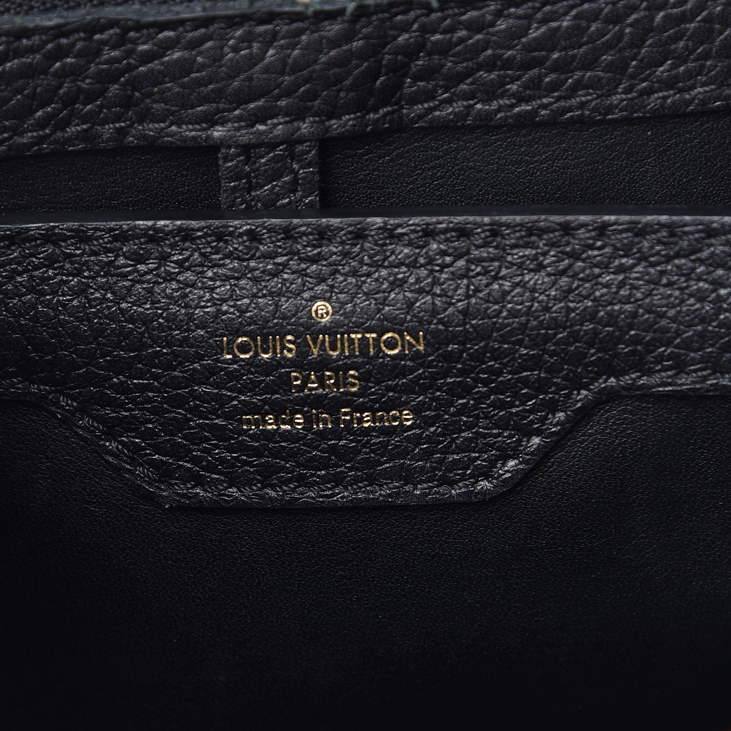 Taurillon Studded Capucines PM Black