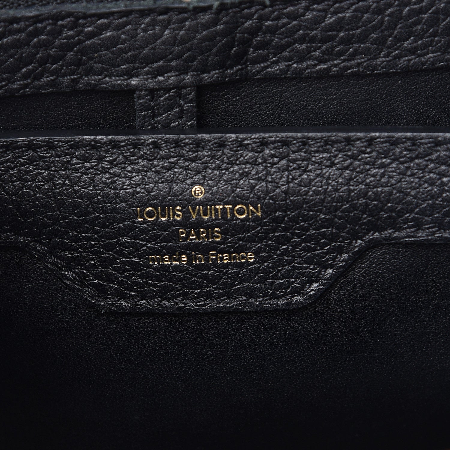 Louis Vuitton Taurillon Studded Capucines PM Black 6 of 10