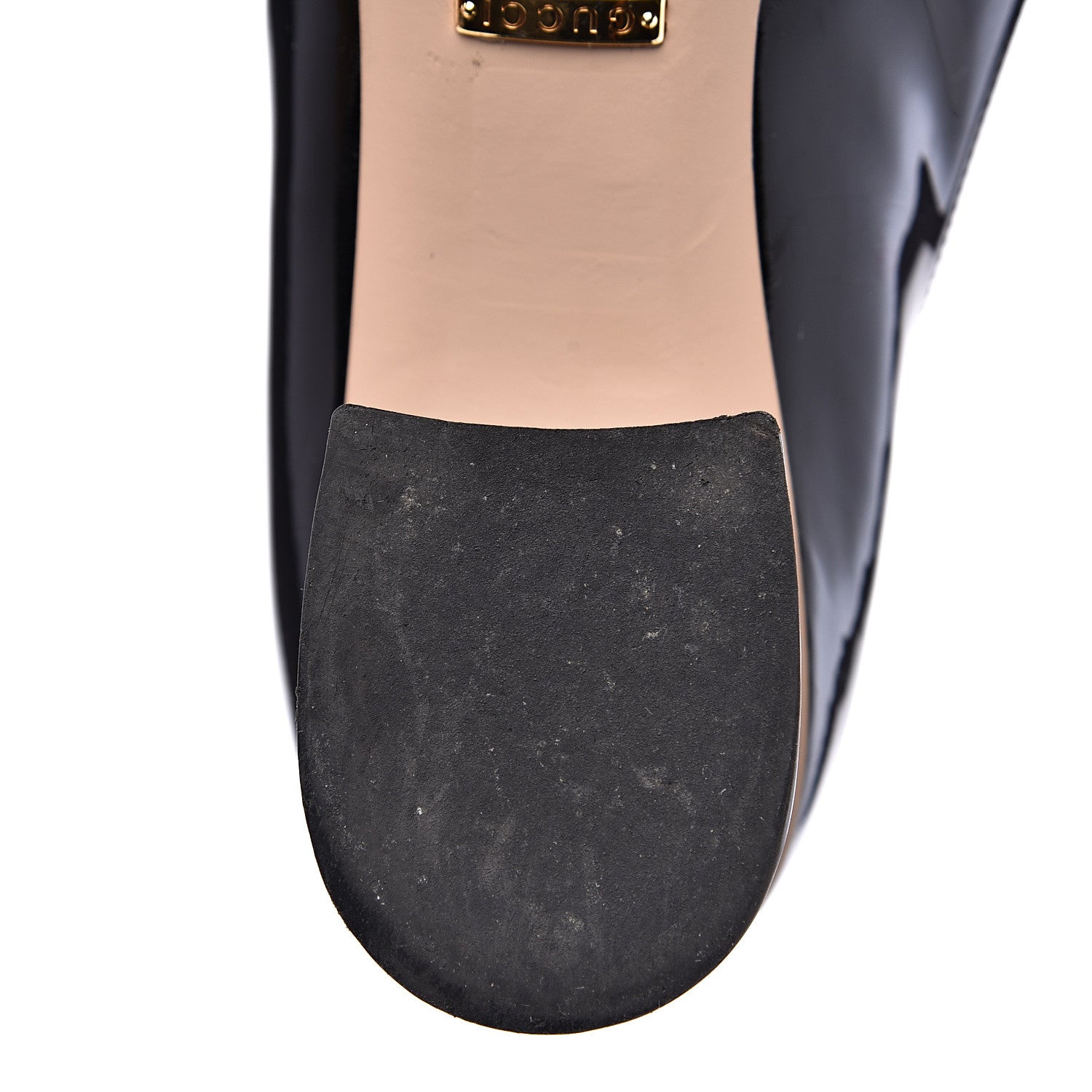 Gucci Vernice GG Marmont Fringe 50mm Loafer Pumps 37 Black 9 of 11