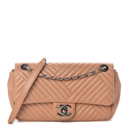 Chanel Lambskin Quilted Medium CC Crossing Flap Brown 1 of 10