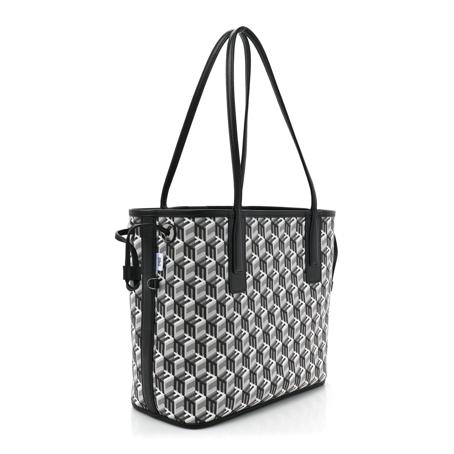 MCM Visetos Small Liz Reversible Shopper Tote Black 6 of 15