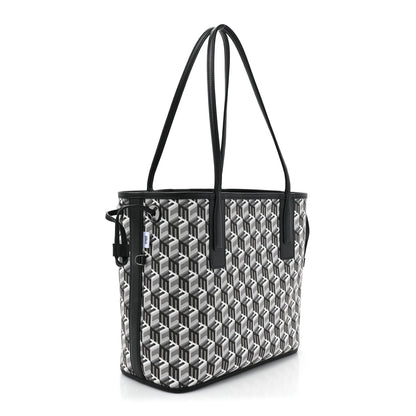 MCM Visetos Small Liz Reversible Shopper Tote Black 6 of 15