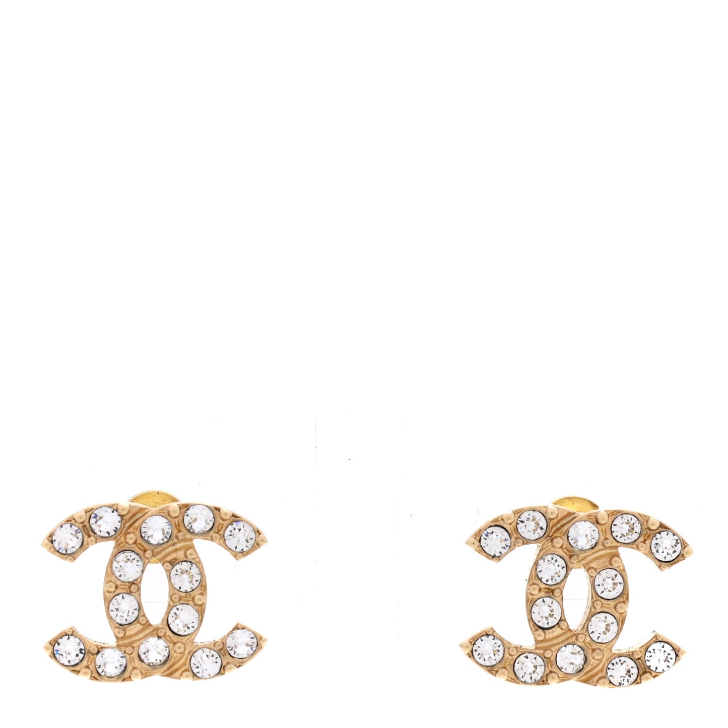 Crystal CC Earrings Gold