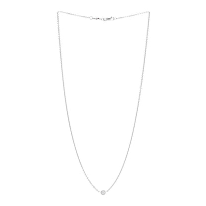 Roberto Coin 18K White Gold Diamond .10ct Diamonds By The Inch Necklace 3 of 5