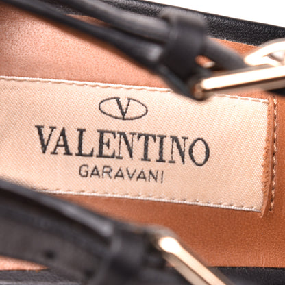 Valentino Garavani Nappa Rockstud Crisscross 70mm Sandals 37 Black 7 of 7