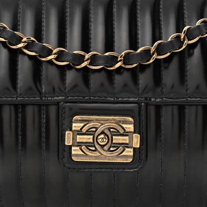 Chanel Patent Vertical Quilt Maharaja Express Flap Black 8 of 11
