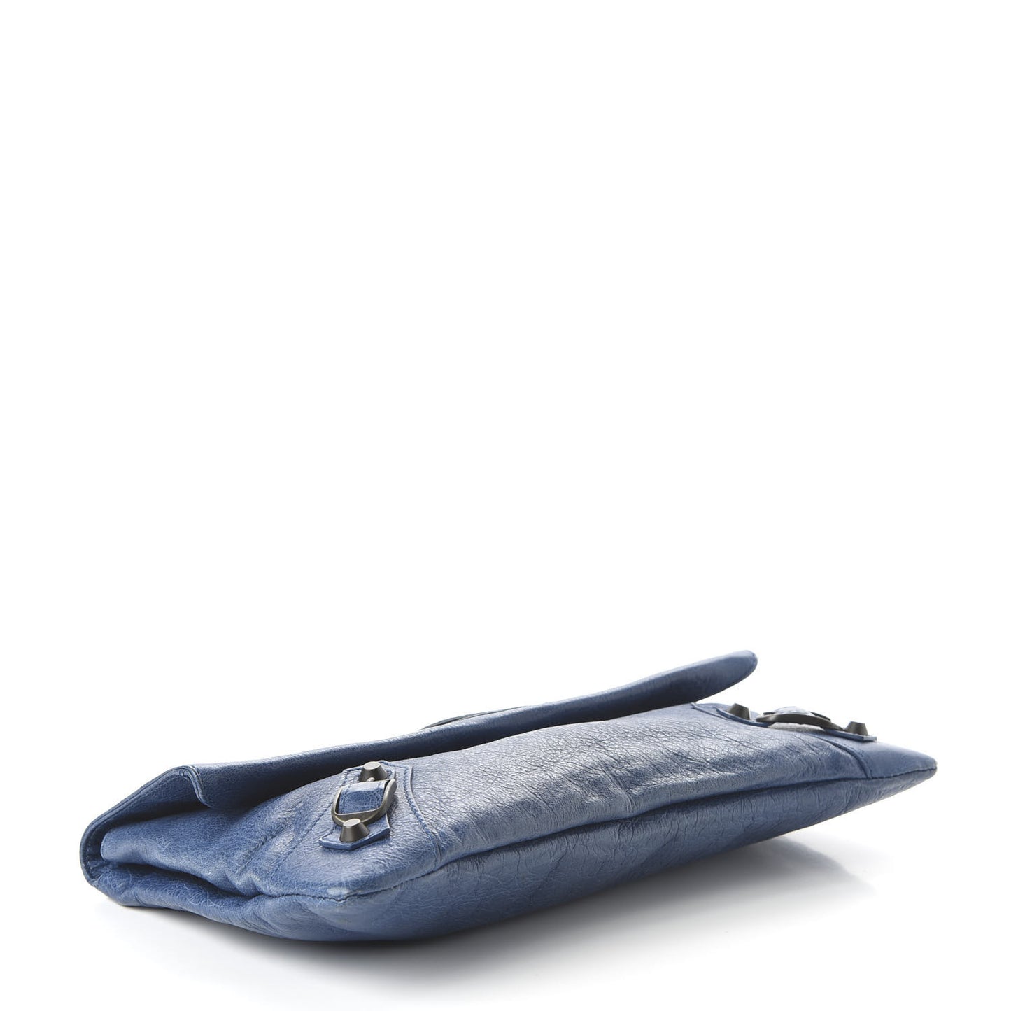 Agneau Classic Hardware Envelope Clutch Bleu Cobalt