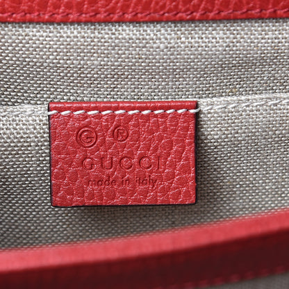 Gucci Dollar Calfskin Small Interlocking G Shoulder Bag Red 6 of 14