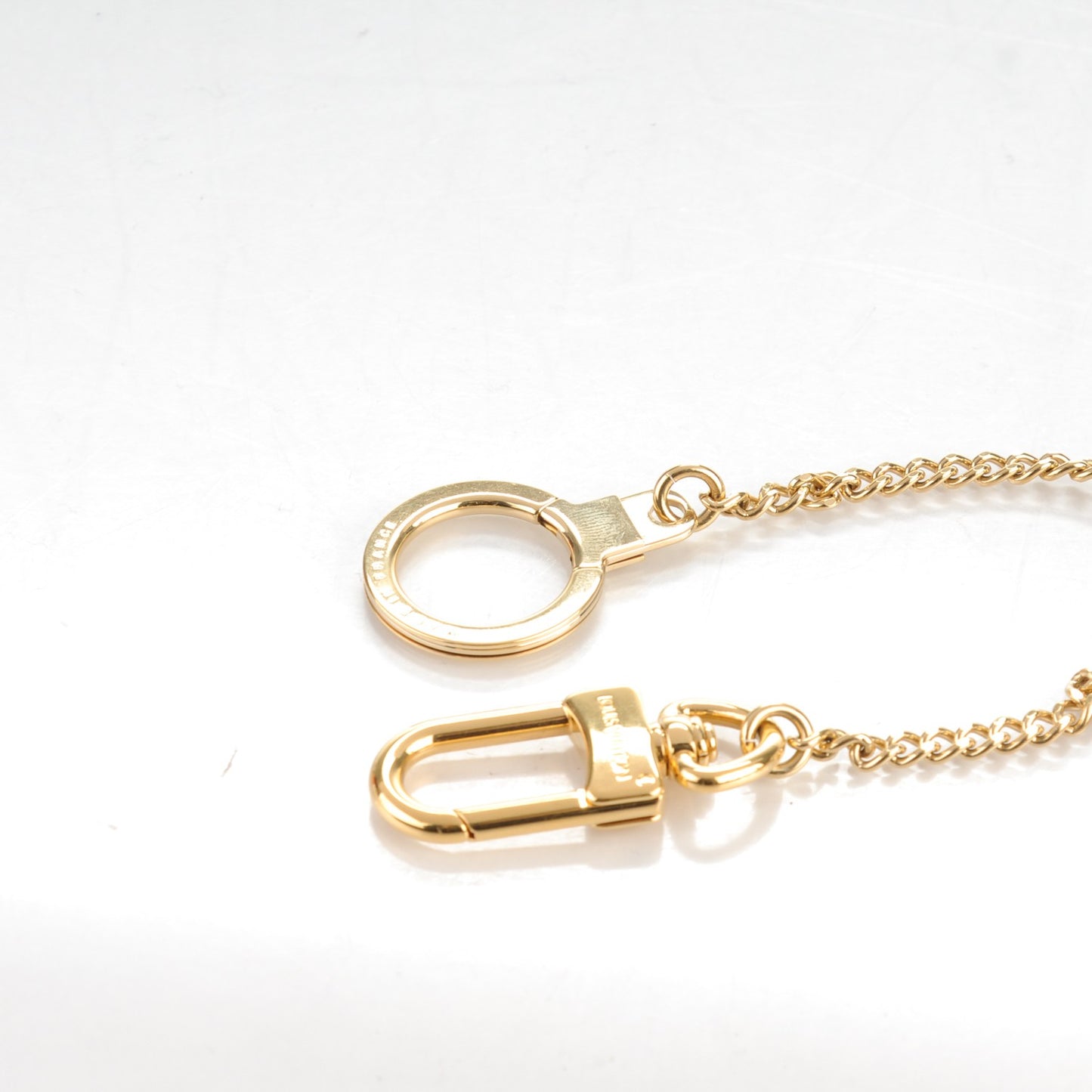 Metal Pochette Extender Key Ring Chain Gold