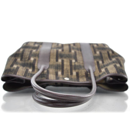 Hermes Toile Leather Garden Party Tote Prune 5 of 8