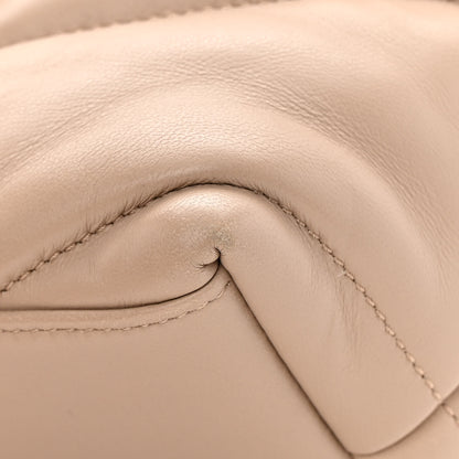 Saint Laurent Lambskin Quilted Small Loulou Puffer Monogram Chain Satchel Dark Beige 11 of 13