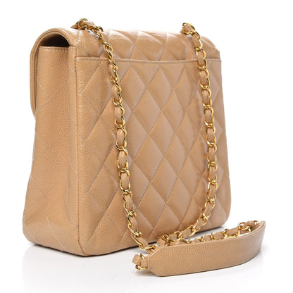 Chanel Caviar Quilted Small Single Flap Beige 3 of 14