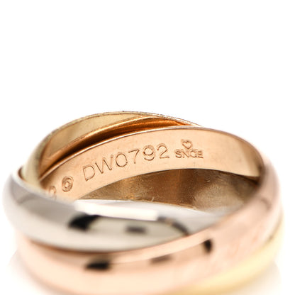 Cartier 18K Pink Yellow White Gold Classic Trinity Ring 49 4.75 4 of 5