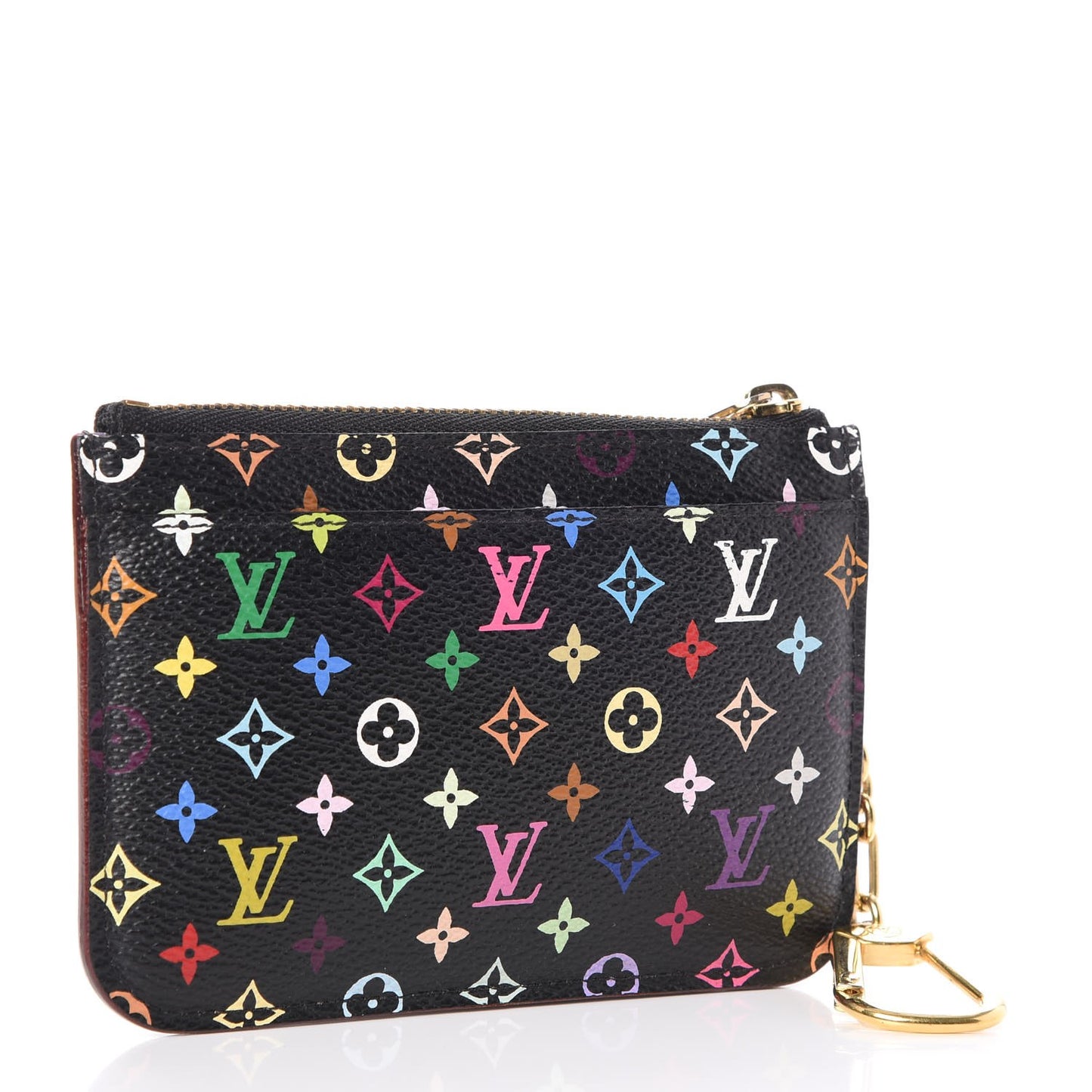 Monogram Multicolor Key Pouch Black Violet