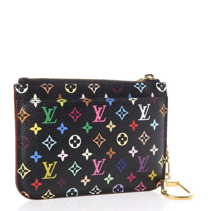 Louis Vuitton Monogram Multicolor Key Pouch Black Violet 2 of 7