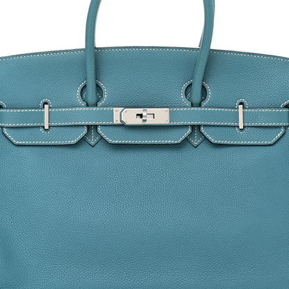 Hermes Togo Birkin 35 Blue Jean 7 of 10