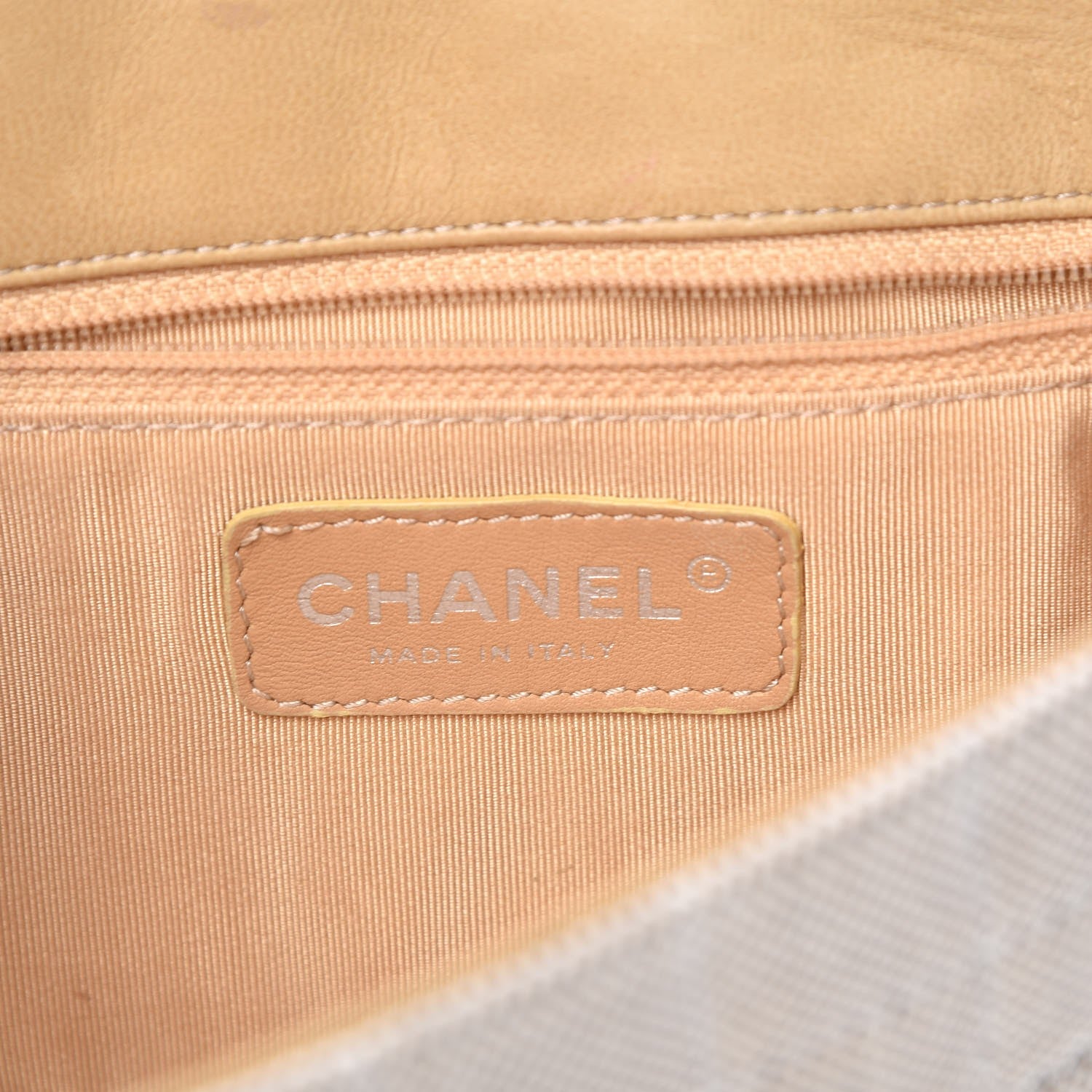 Chanel Canvas Camellia N°5 Flap Beige 6 of 11
