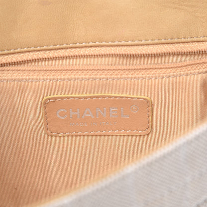 Chanel Canvas Camellia N°5 Flap Beige 6 of 11