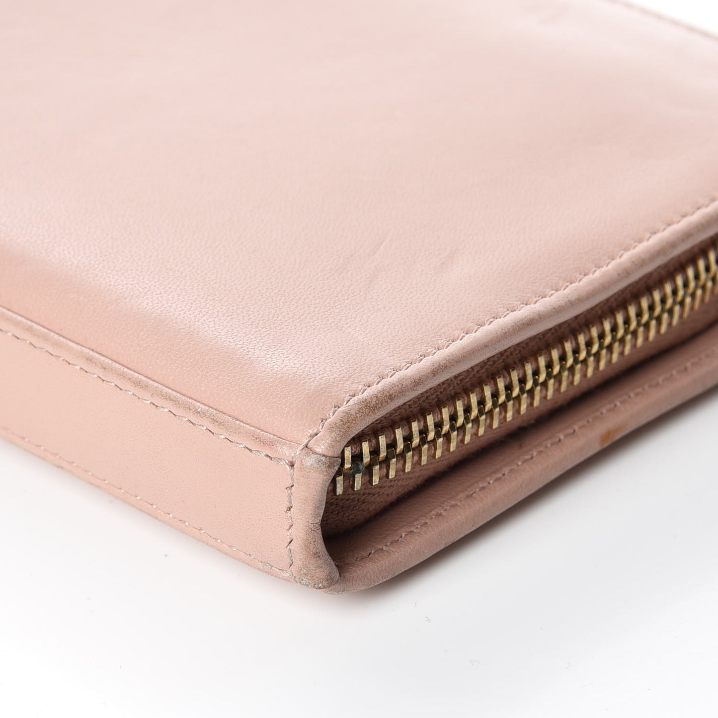 Calfskin Classic Zip Around Wallet Pink