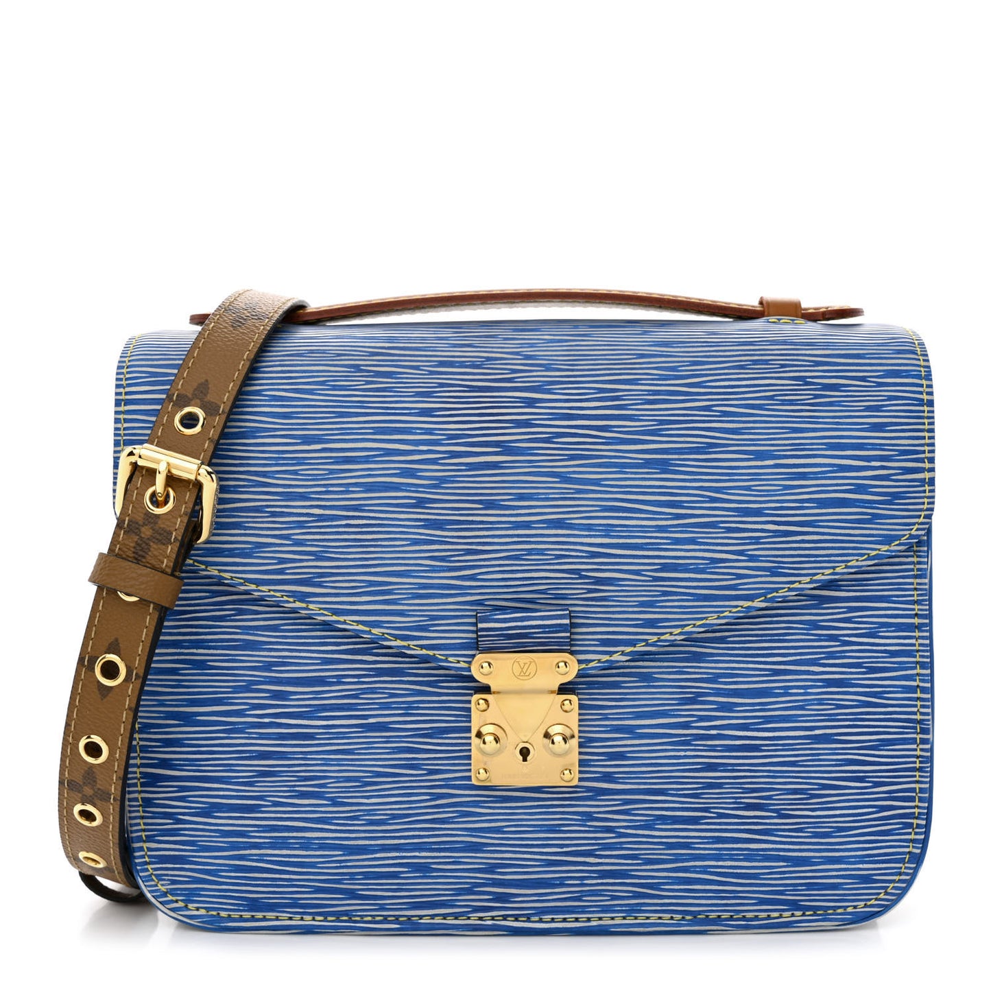 Epi Reverse Monogram Pochette Metis Denim Light