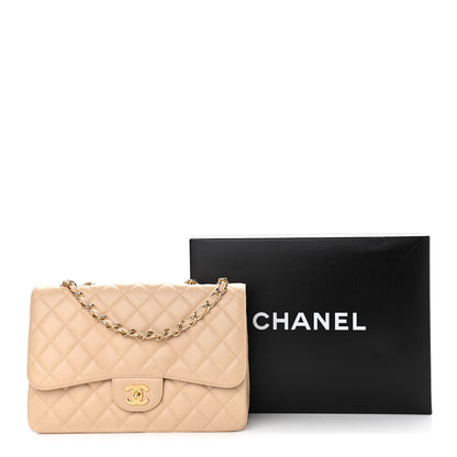 Chanel Caviar Quilted Jumbo Single Flap Beige 13 of 13