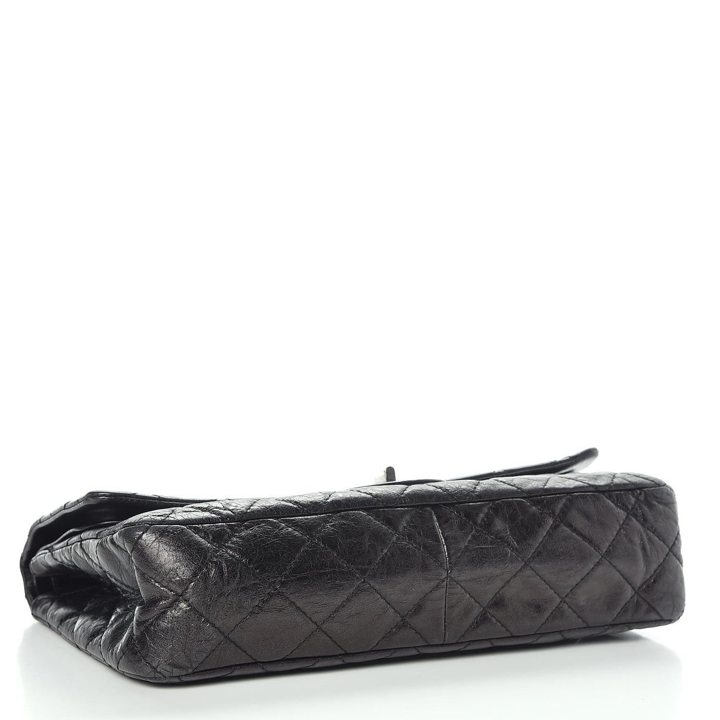 Metallic Aged Calfskin Quilted 2.55 Reissue 227 Flap Dark Silver